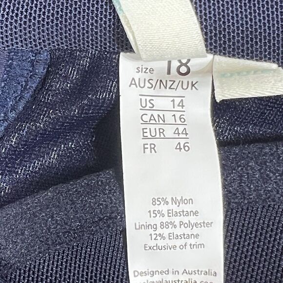 Sea Level Swim Bikini Top Womens Size 14 Blue Swimsuit Nylon Blended NWT - Picture 11 of 13